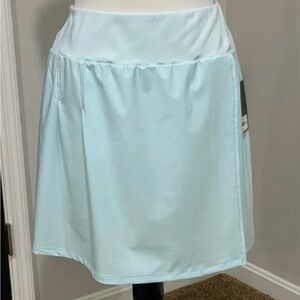 Green Knee-Length Skater Skirt for Casual Wear